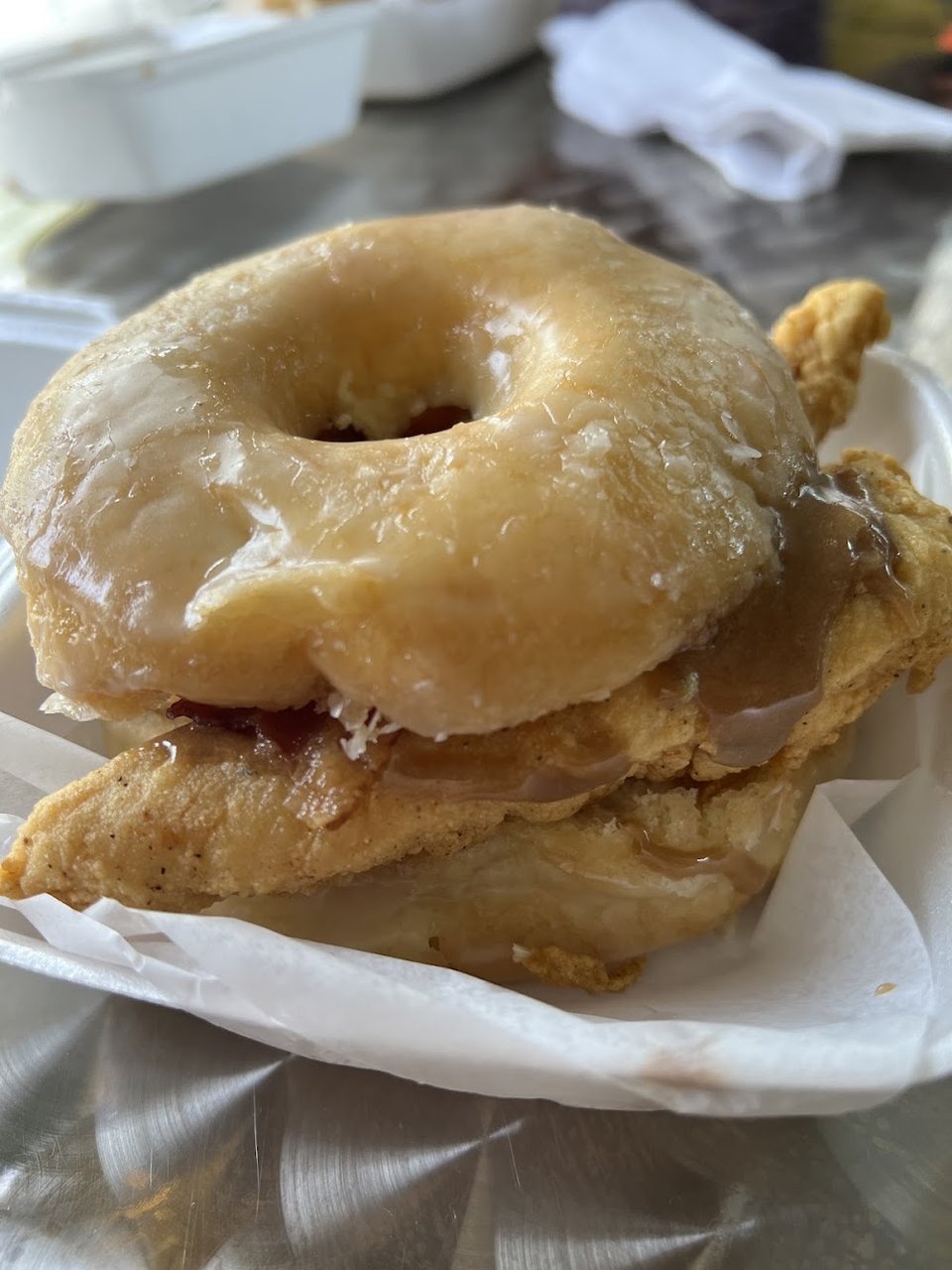 Jays Glazed Donut Sandwhich